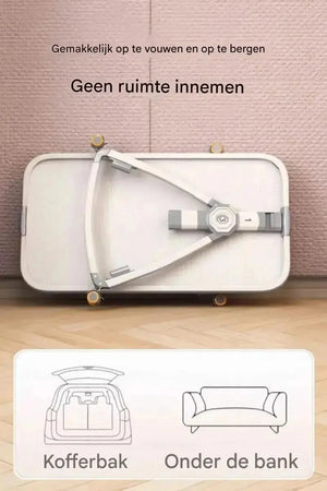 Movebaby™ Luxe Baby Wieg – Verstelbaar & Comfortabel | Geschikt voor 0-36 Maanden | Aluminium Frame & Zachte Bekleding Movebaby
