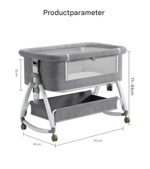 Movebaby™ Luxe Baby Wieg – Verstelbaar & Comfortabel | Geschikt voor 0-36 Maanden | Aluminium Frame & Zachte Bekleding Movebaby