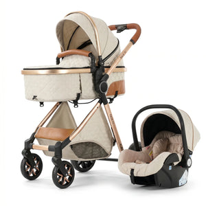 Movebaby™ 3-in-1 Kinderwagen – Lichtgewicht & Opvouwbaar | Geschikt vanaf Geboorte Movebaby