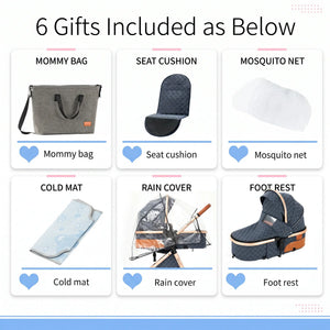 Movebaby™ 3-in-1 Kinderwagen – Lichtgewicht & Opvouwbaar | Geschikt vanaf Geboorte Movebaby