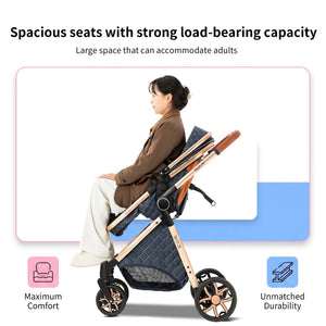 Movebaby™ 3-in-1 Kinderwagen – Lichtgewicht & Opvouwbaar | Geschikt vanaf Geboorte Movebaby