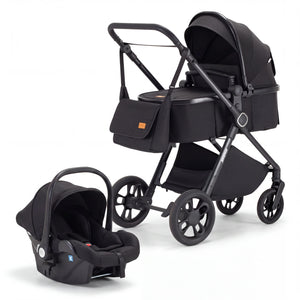 Movebaby™ 3 in 1 Kinderwagen met Autostoel | Luxe Opvouwbare Kinderwagen vanaf Geboorte | Lichtgewicht Aluminium Frame Movebaby