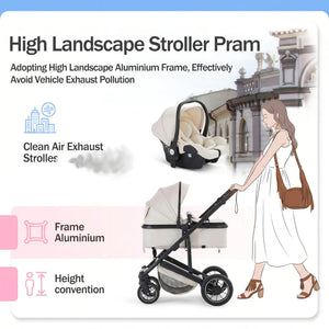 Movebaby™ 3-in-1 Kinderwagen met Autostoel – Tot 20 KG | Compleet met Accessoires Movebaby