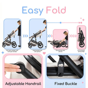 Movebaby™ 3-in-1 Kinderwagen met Autostoel – Tot 20 KG | Compleet met Accessoires Movebaby