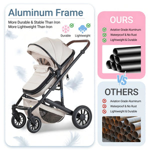 Movebaby™ 3-in-1 Kinderwagen met Autostoel – Tot 20 KG | Compleet met Accessoires Movebaby