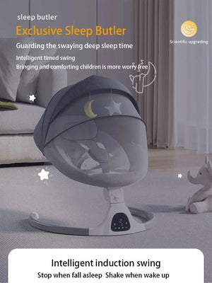 Movebaby™ Elektrische Baby Schommelstoel – Met Afstandsbediening en Muziekfunctie – Tot 15KG Movebaby