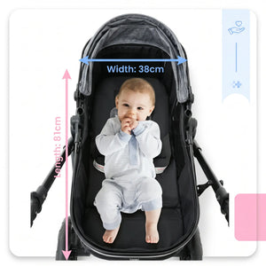 Movebaby™ Luxe 3-in-1 Kinderwagen – Omkeerbaar & Compleet | 9 Accessoires Inbegrepen Movebaby