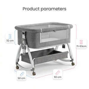 Movebaby™ Luxe Baby Wieg – Aluminium Frame & Zachte Velours Bekleding | 0-36 Maanden Movebaby