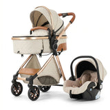 Movebaby™ 3-in-1 Kinderwagen – Lichtgewicht & Opvouwbaar | Geschikt vanaf Geboorte Movebaby