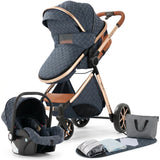 Movebaby™ 3-in-1 Kinderwagen – Lichtgewicht & Opvouwbaar | Geschikt vanaf Geboorte Movebaby