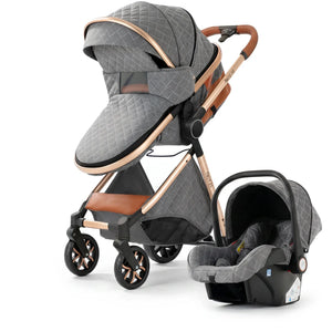 Movebaby™ 3-in-1 Kinderwagen – Lichtgewicht & Opvouwbaar | Geschikt vanaf Geboorte Movebaby