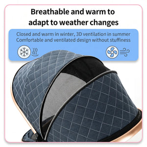 Movebaby™ 3-in-1 Kinderwagen – Lichtgewicht & Opvouwbaar | Geschikt vanaf Geboorte Movebaby