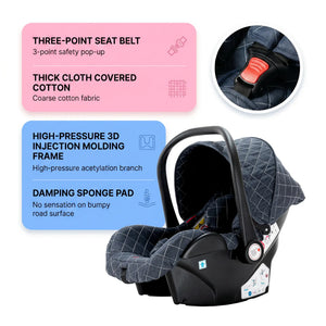 Movebaby™ 3-in-1 Kinderwagen – Lichtgewicht & Opvouwbaar | Geschikt vanaf Geboorte Movebaby