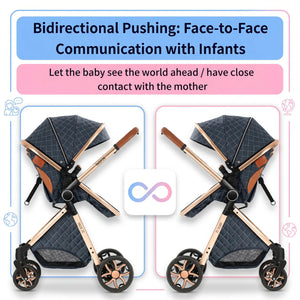 Movebaby™ 3-in-1 Kinderwagen – Lichtgewicht & Opvouwbaar | Geschikt vanaf Geboorte Movebaby