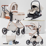 Movebaby™ 3 in 1 Kinderwagen met Autostoel & ISOFIX Base