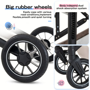 Movebaby™ 3-in-1 Kinderwagen met Autostoel – Tot 20 KG | Compleet met Accessoires Movebaby