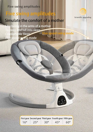 Movebaby™ Elektrische Baby Schommelstoel – Met Afstandsbediening en Muziekfunctie – Tot 15KG Movebaby