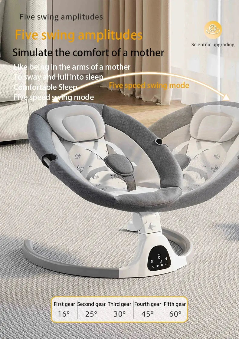 Movebaby™ Elektrische Baby Schommelstoel – Met Afstandsbediening en Muziekfunctie – Tot 15KG Movebaby
