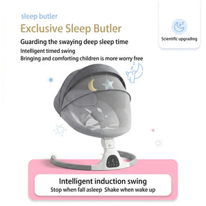 Movebaby™ Elektrische Baby Schommelstoel met Afstandsbediening – Vanaf Geboorte tot 15 KG Movebaby
