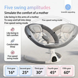Movebaby™ Elektrische Baby Schommelstoel met Afstandsbediening – Vanaf Geboorte tot 15 KG Movebaby