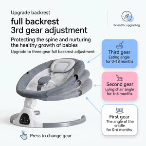 Movebaby™ Elektrische Baby Schommelstoel met Afstandsbediening – Vanaf Geboorte tot 15 KG Movebaby