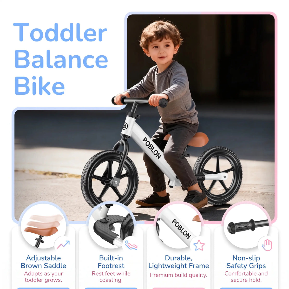 Movebaby™ Loopfiets Kind 18 Maanden tot 5 Jaar | Verstelbaar Movebaby