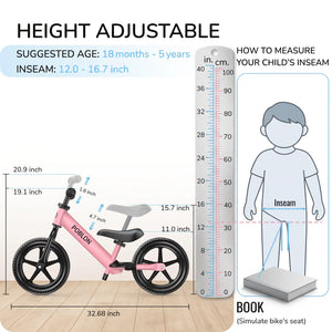 Movebaby™ Loopfiets Kind 18 Maanden tot 5 Jaar | Verstelbaar Movebaby
