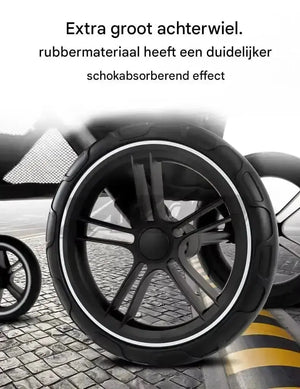 Movebaby™ Luxe 3-in-1 Kinderwagen – Compleet met Accessoires | Verstelbaar, Inklapbaar &amp; Geschikt vanaf Geboorte Movebaby