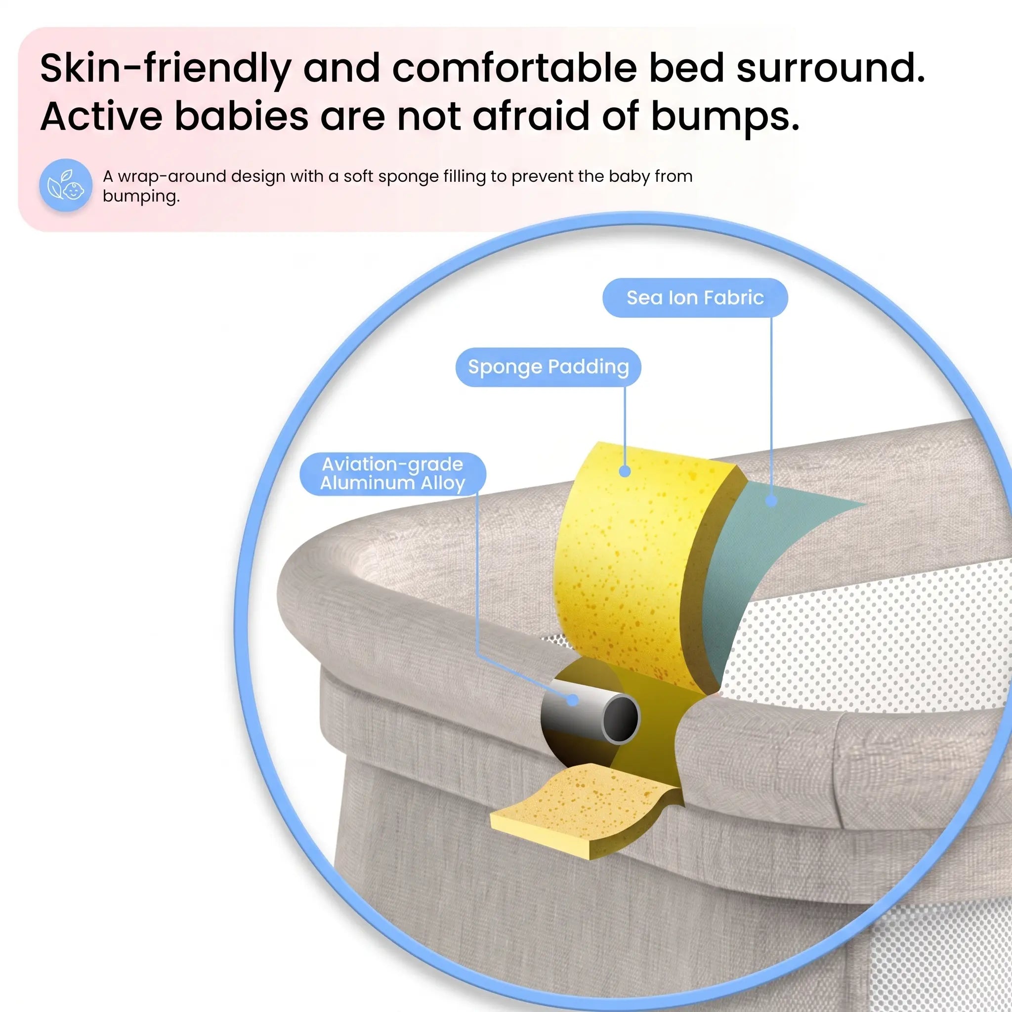 Movebaby™ Schommelbed met Klamboe – Wieg & Speelbed | Tot 80 KG Movebaby