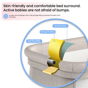 Movebaby™ Schommelbed met Klamboe – Wieg & Speelbed | Tot 80 KG Movebaby