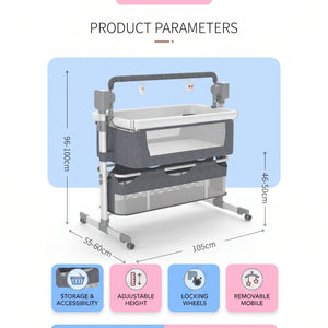 Movebaby™ Schommelbed met Klamboe – Wieg & Speelbed | Tot 80 KG Movebaby