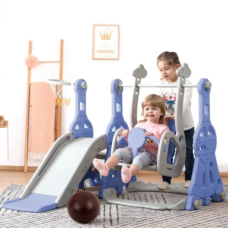 Movebaby™ Glij- & Klimspeelgoed | Binnen & Buiten Babyglijbaan met Schommel Movebaby