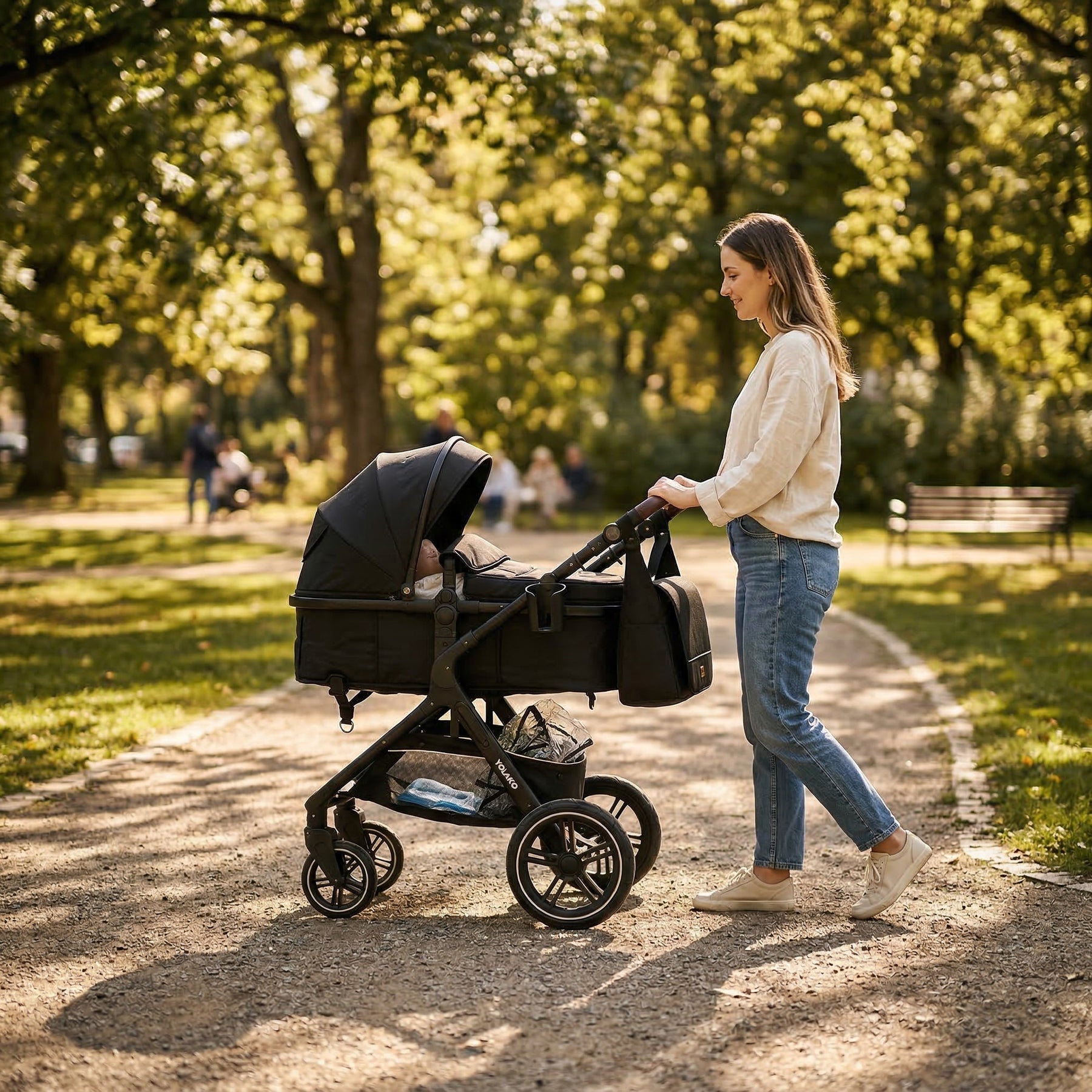 Details van de Movebaby Luxe Kinderwagen